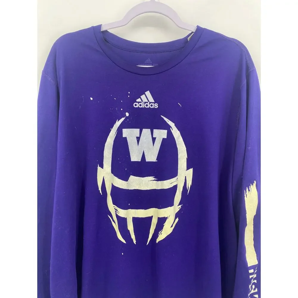 Adidas Creator Tee Purple Gold UW U Dub University of Washington 2XL
